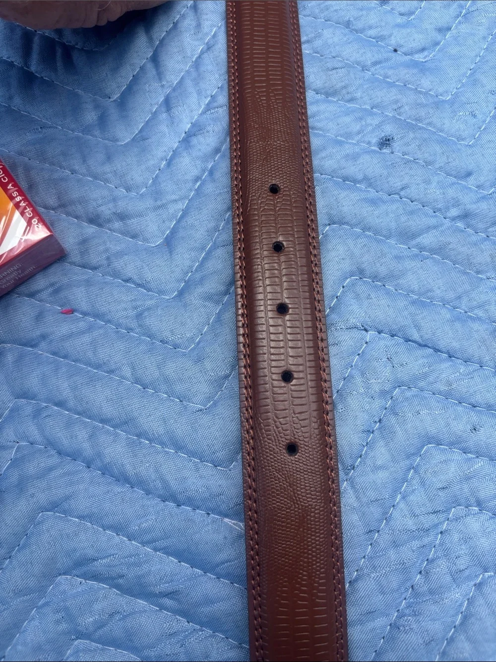 Men's Brown Leather Belt Fredrico Leone Size 46 NWTS.